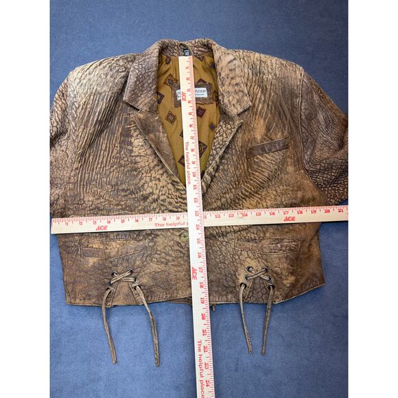 Vintage 1980’s Echtes Leder German Distressed Leather Jacket Size EU 40/US 8-10 - Picture 9 of 13